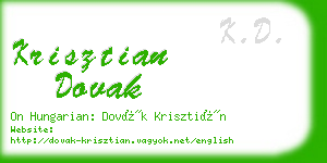 krisztian dovak business card